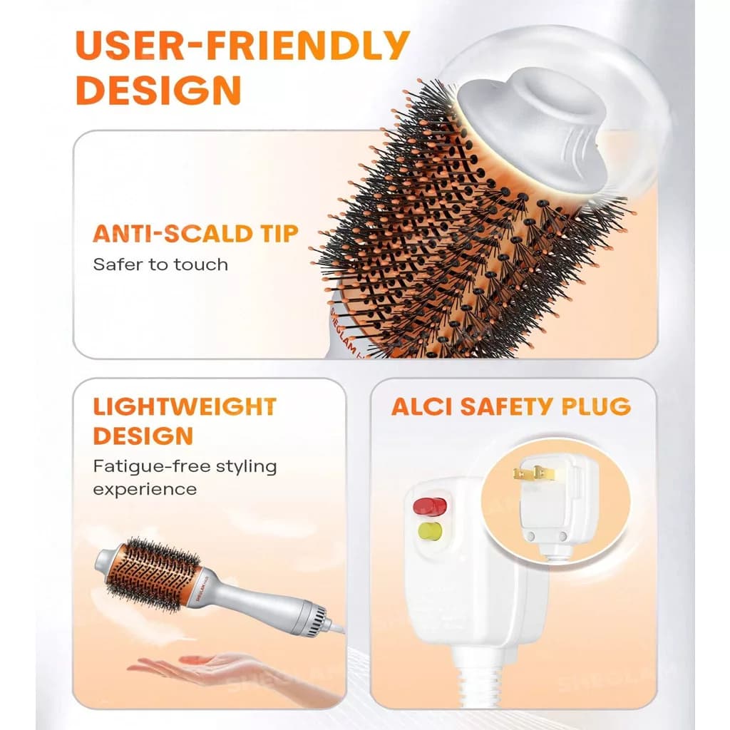 دستگاه برس حرارتی حجم دهنده و خشک کننده موشیگلم Air brush — تصویر ۵