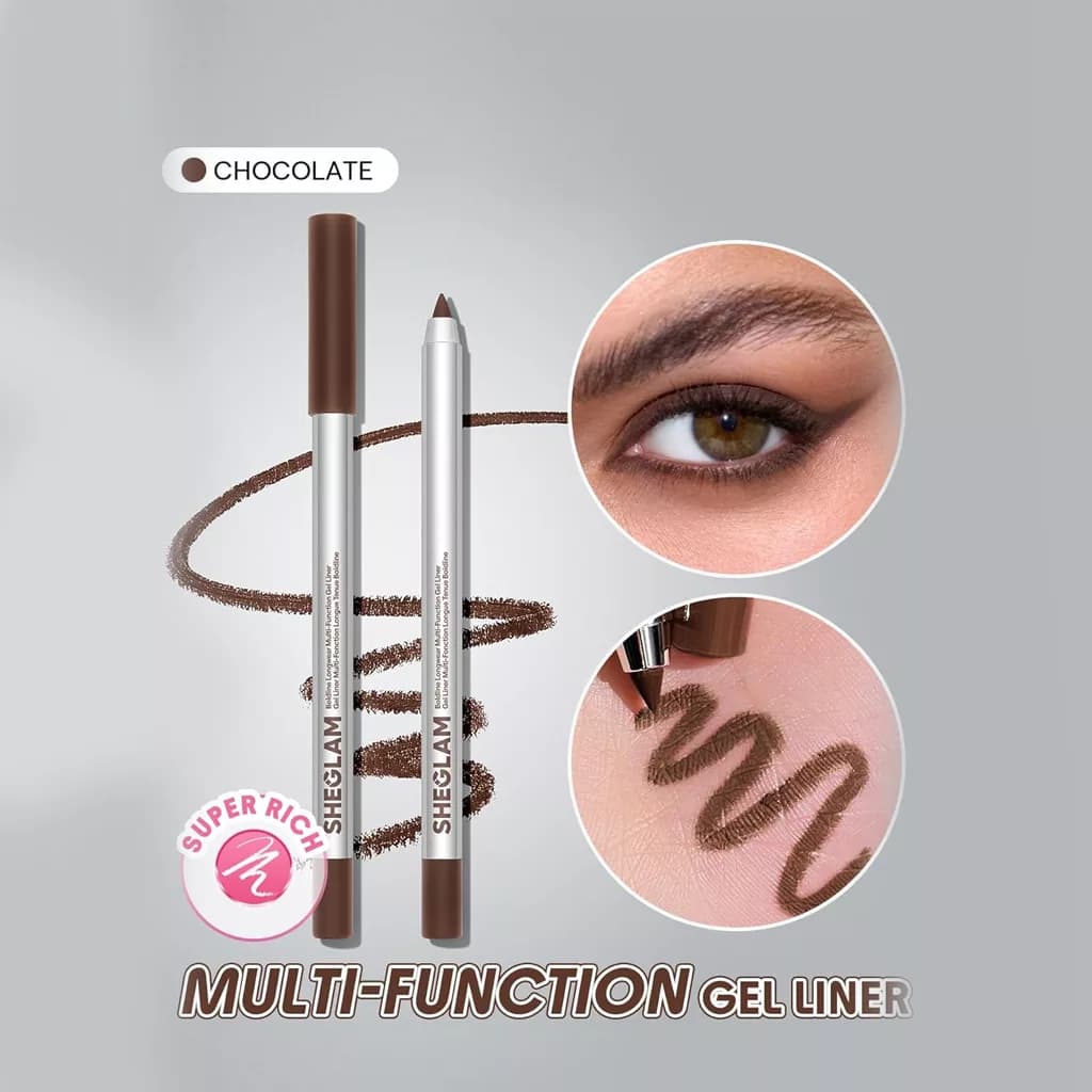 خط چشم ژلی شیگلم در چندین رنگ SHEGLAM Bolding Longwear Multi-Function Gel Liner — تصویر ۶