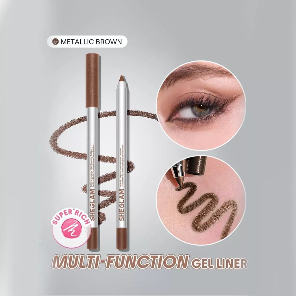 خط چشم ژلی شیگلم در چندین رنگ SHEGLAM Bolding Longwear Multi-Function Gel Liner — تصویر ۵