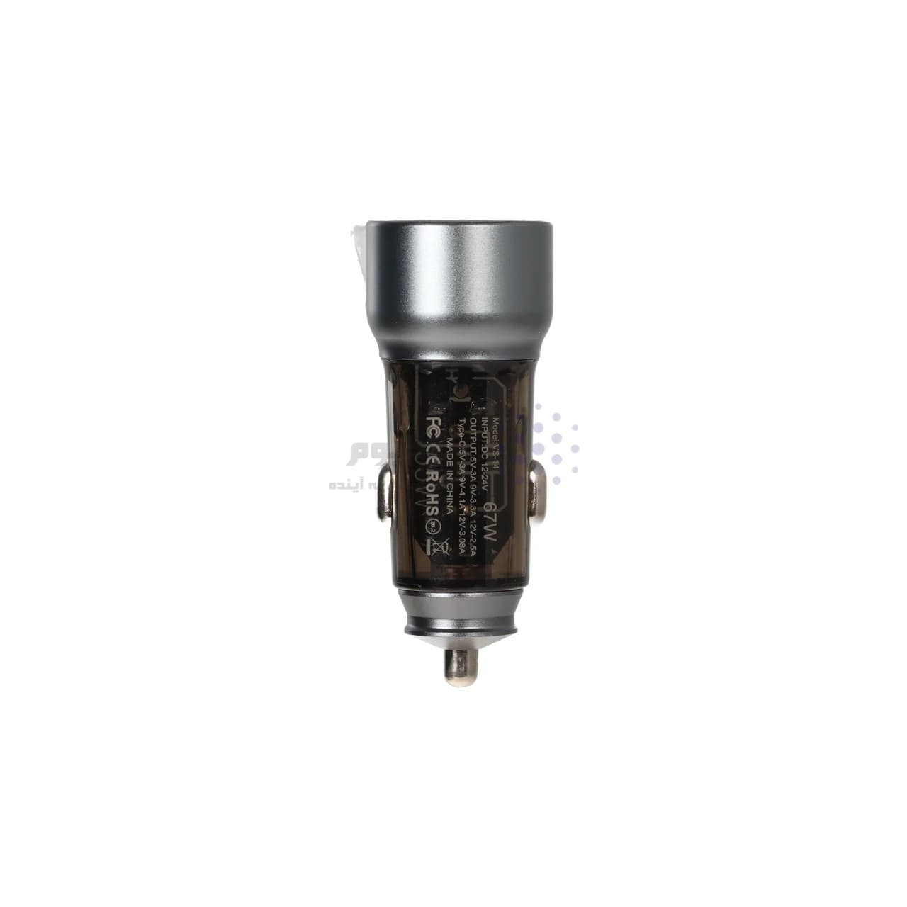 شارژر فندکی PD و فست دو پورت V-Smart مدل VS-14 67W – نقرآبی – BSA — تصویر ۲