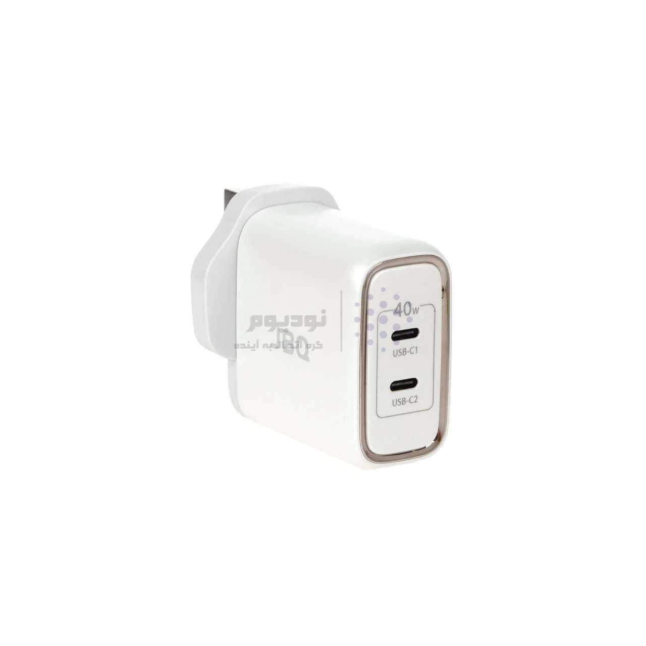 شارژر دیواری فست و PD دو پورت JBQ مدلSmart Chip+ HC-740 40W – سفید (گارانتی یکساله رصاصی) — تصویر ۳