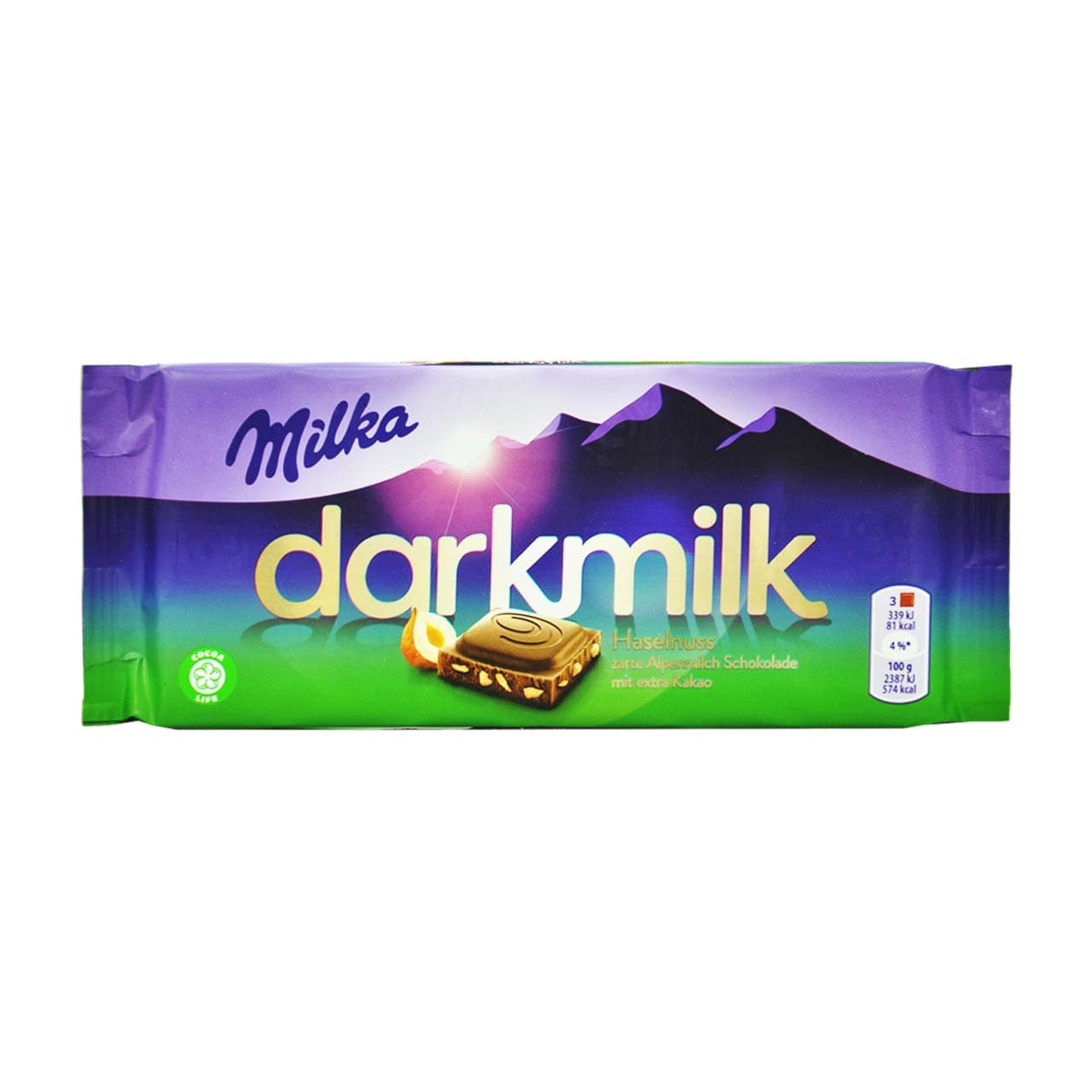 شکلات شیری دارک با فندق ۸۵ گرم میلکا – milka