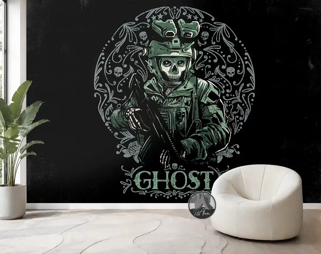 پوستر دیواری کالاف دیوتی طرح گوست Ghost کلاسیک کد DA-(7074) | دکور اتاق گیمر