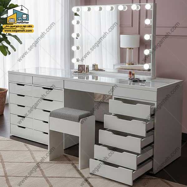 میز آرایش لامپ دار کد DMP99