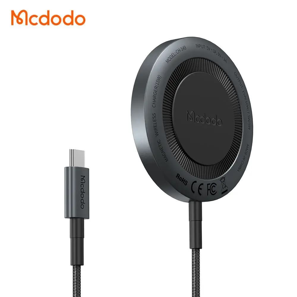 شارژر وایرلس 15 وات مگنتی کابل تایپ-سی مک دودو مدل MCDODO CH-5490