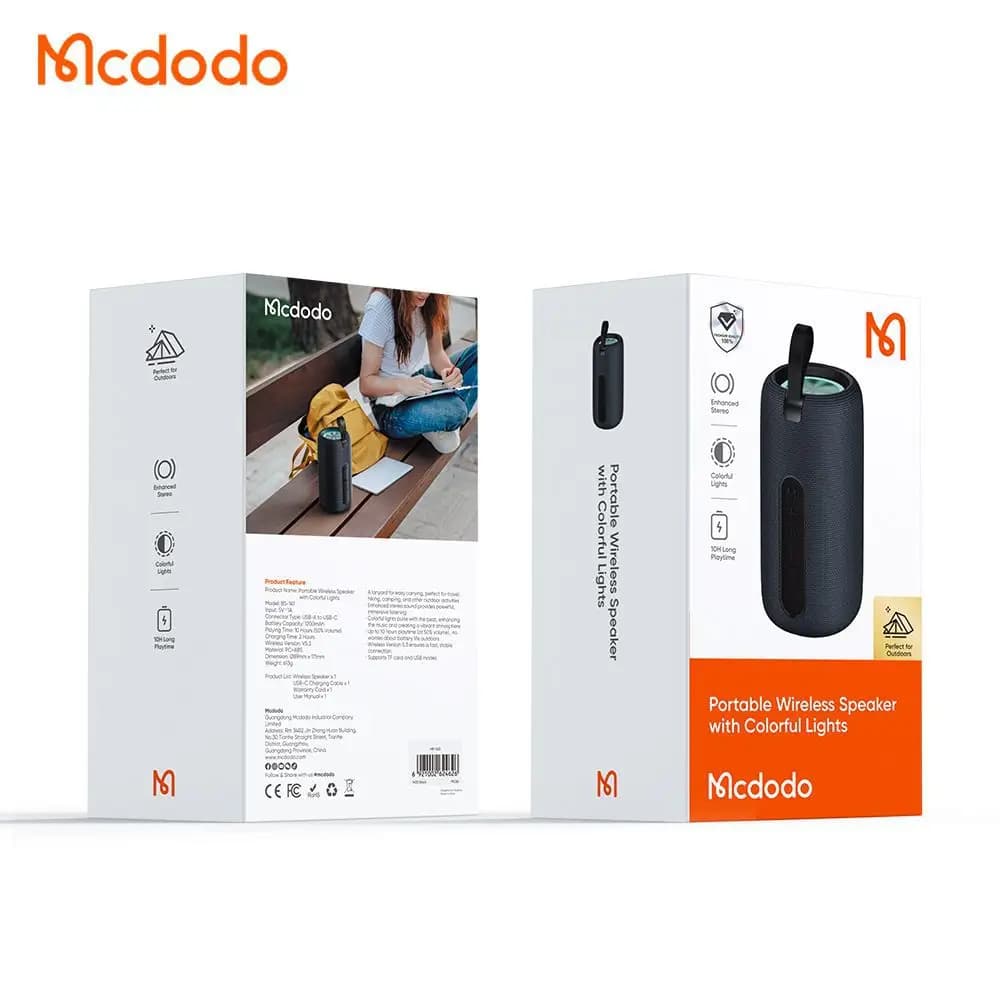 اسپیکر بلوتوثی قابل حمل به همراه رقص نور مک دودو مدل MCDODO BS-1410 — تصویر ۷