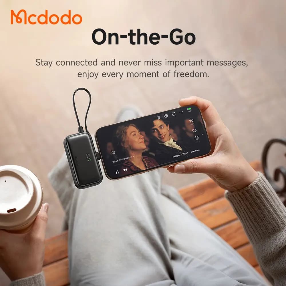 پاوربانک 22.5 وات 5000 هزار با کابل و پورت تایپ سی مک دودو مدل MCDODO MC-7760 — تصویر ۸