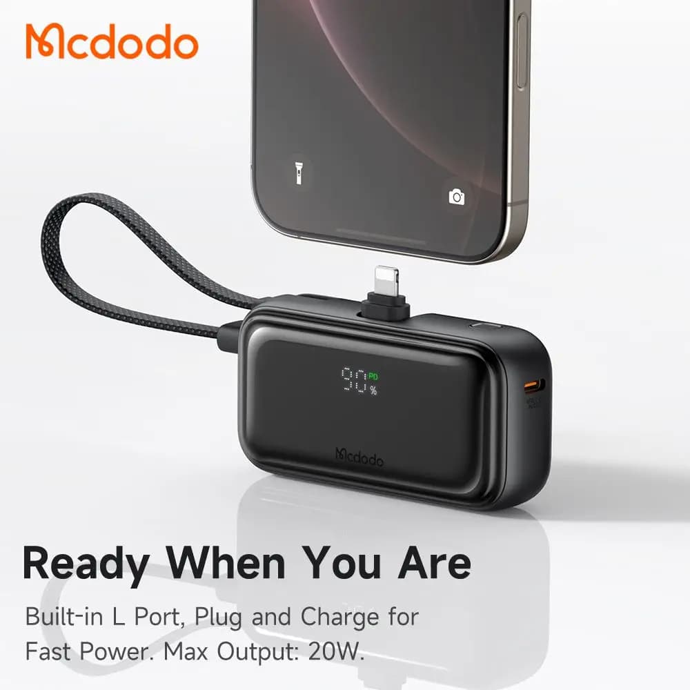 پاوربانک 22.5 وات 5000 هزار پورت لایتنینگ و کابل تایپ-سی مک دودو مدل MCDODO MC-7800 — تصویر ۷