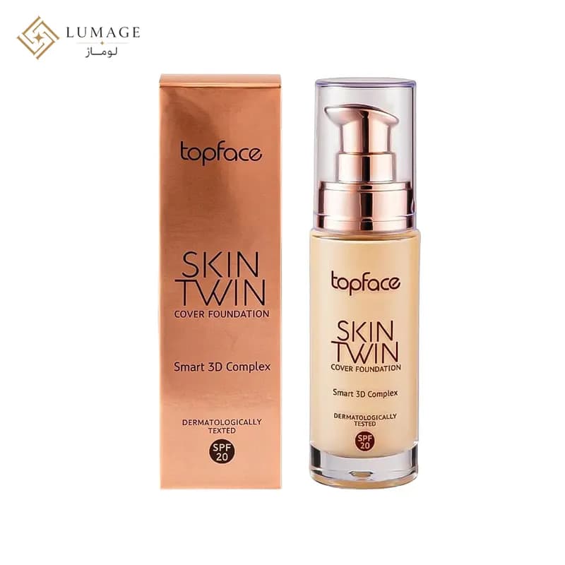 کرم پودر تاپ فیس مدل اسکین توین Skin Twin SPF20 حجم ۳۲ میلیلیتر — تصویر ۲