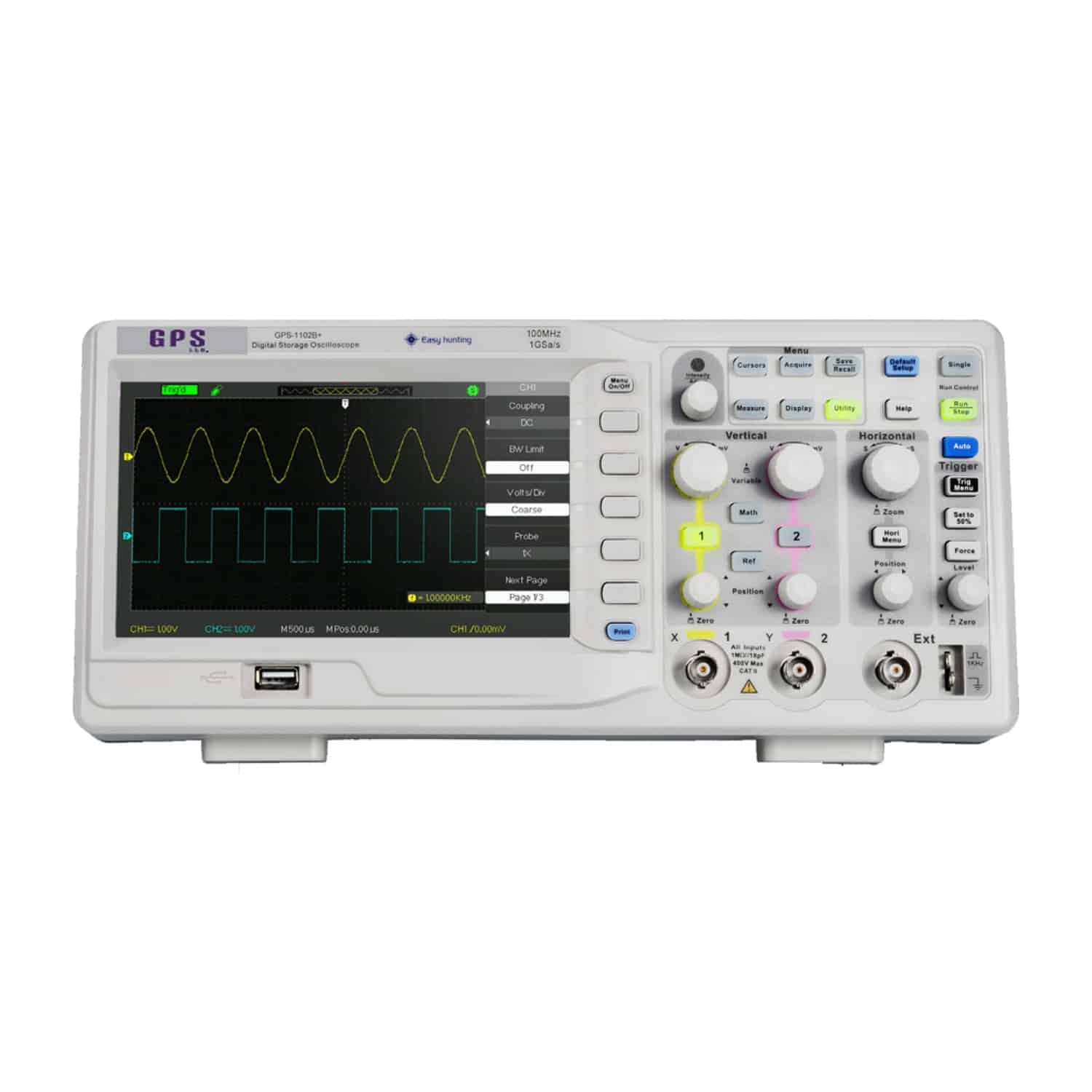 اسیلوسکوپ دو کاناله جیپیاس مدل GPS-1102B Plus