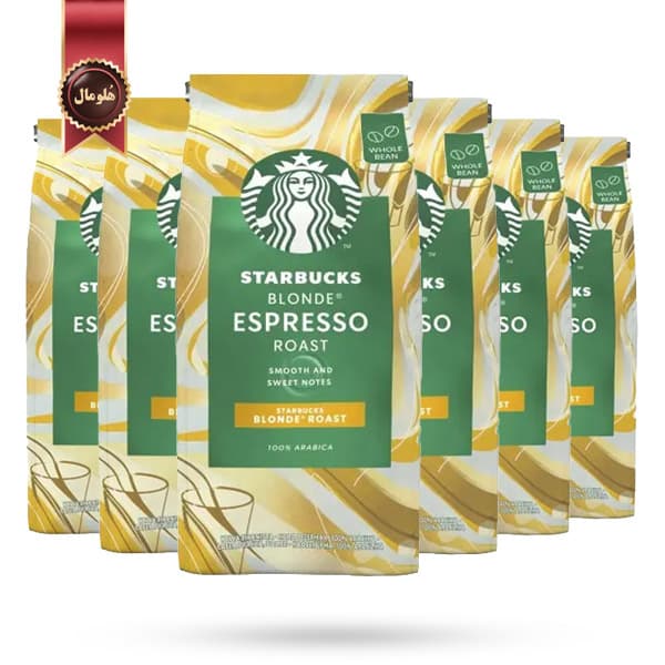 6 بسته دانه قهوه استارباکس Starbucks مدل بلوند اسپرسو رست Blonde Espresso Roast وزن 200 گرم (اورجینال)