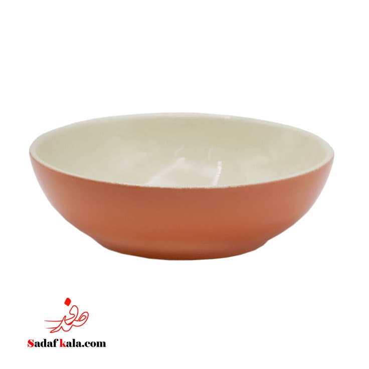 خورشت خوری گرد سرامیکی رنگی نارنج(36) — تصویر ۲