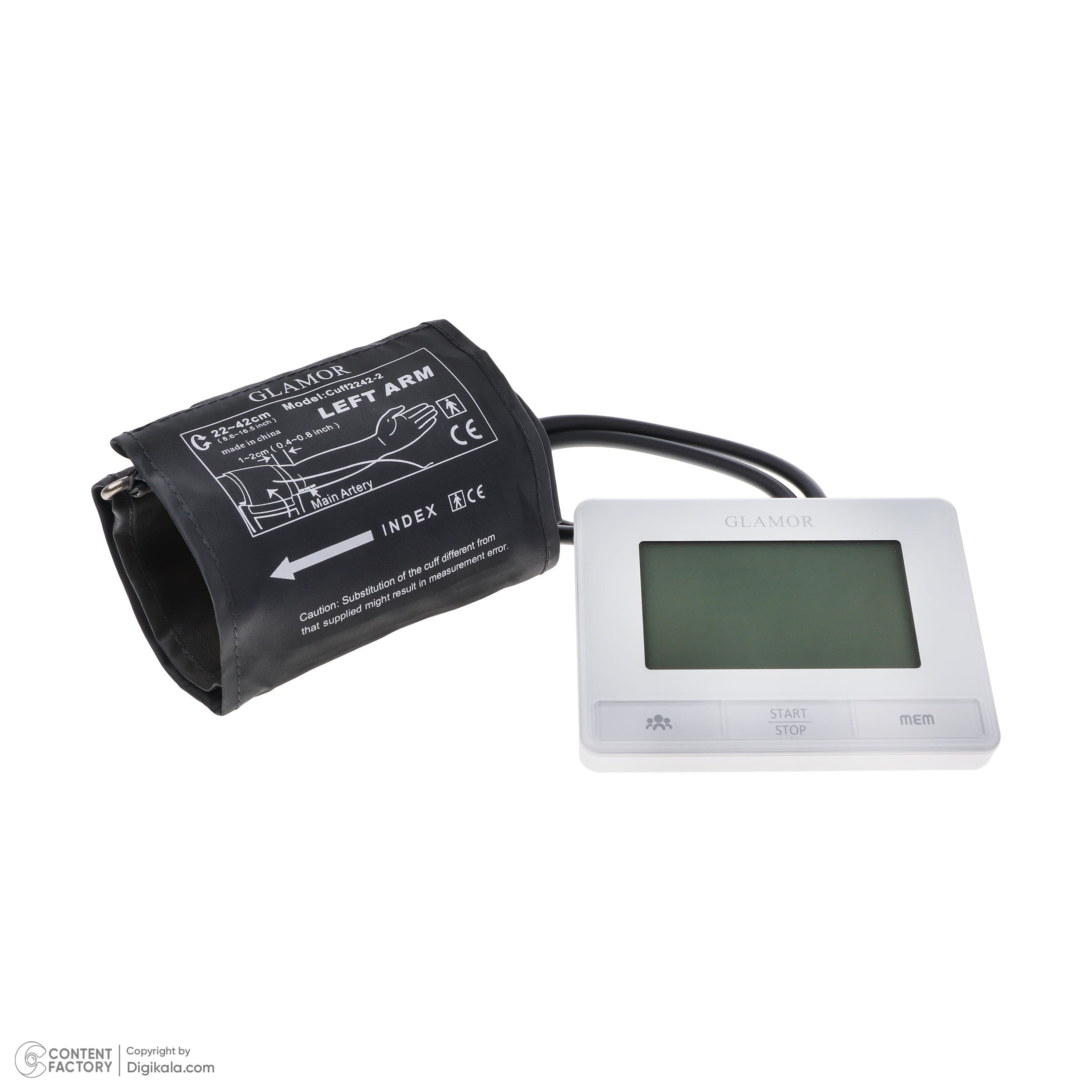 فشارسنج بازویی دیجیتال گلامور مدل DBP-6173 به همراه دو عدد کاف و آداپتور اختصاصی — تصویر ۳