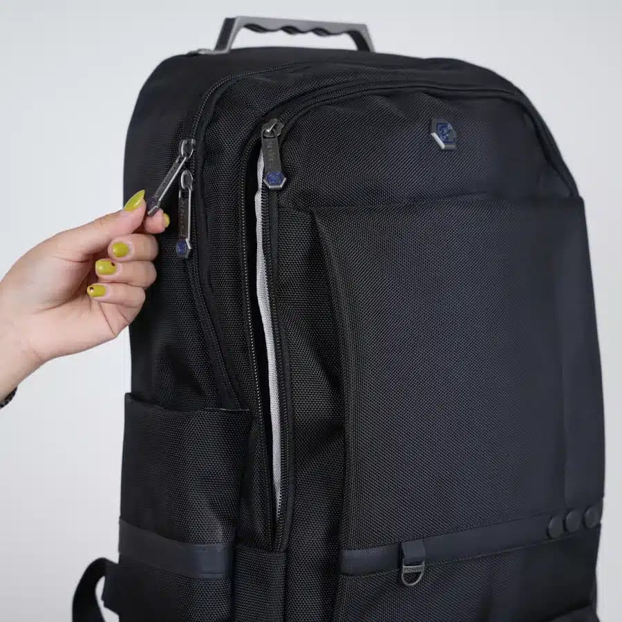 کوله پشتی لپ تاپ برند پرزیدنت president کد 1119 پارچه ریپس — تصویر ۳