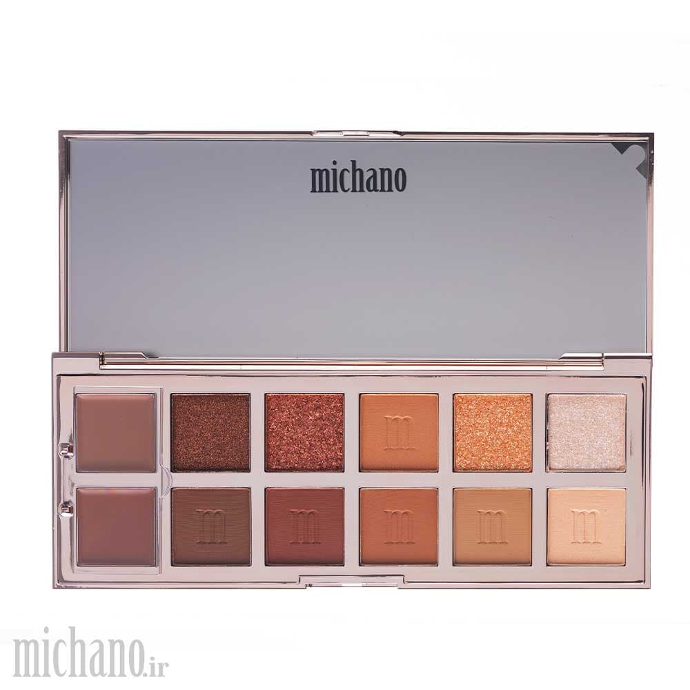 پالت سایه ۱۲ رنگ کاپر گلو میچانو | MICHANO Copper Glow Eyeshadow Palette
