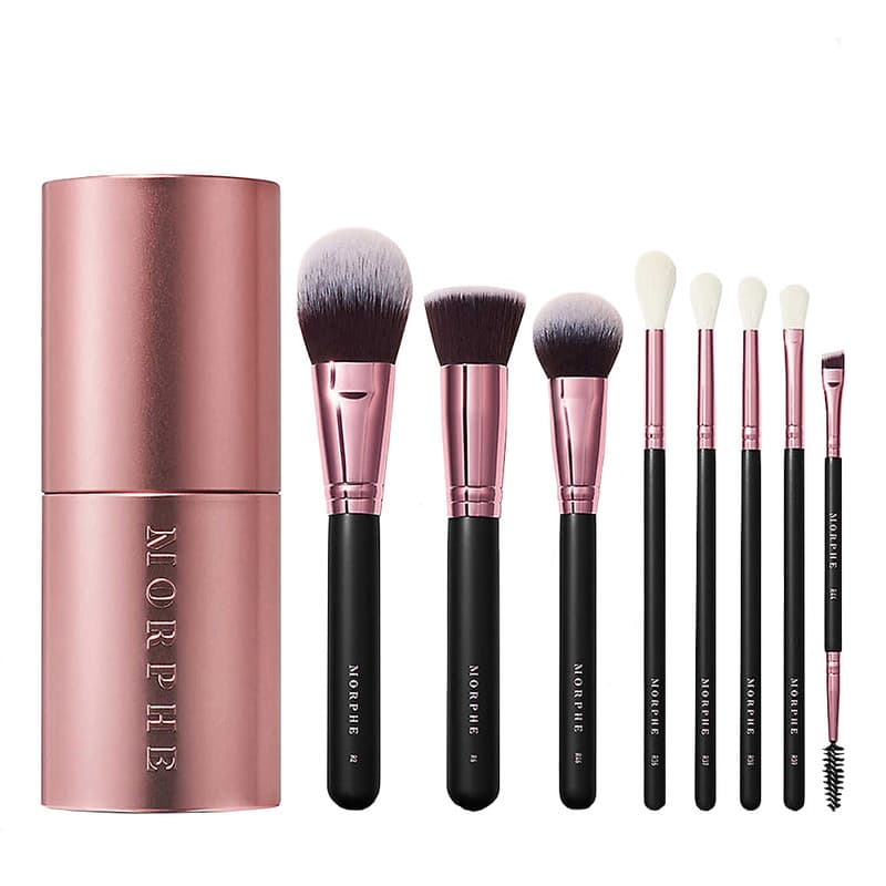 ست براش ۸ عددی مورف مدل Flash Of Rose | Rose Gold Brush Set — تصویر ۳