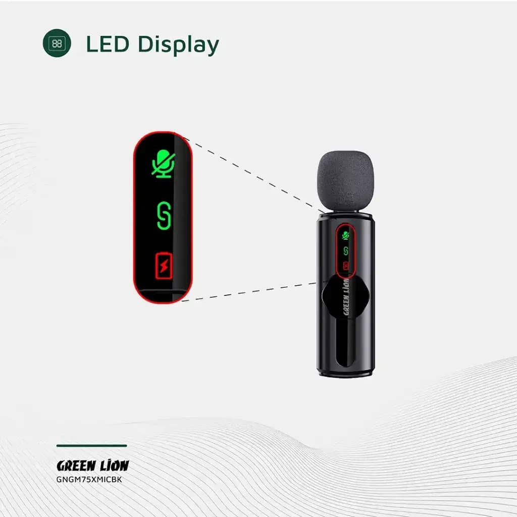 میکروفون حذف نویز3 در1 GM-75X گرین لاین Green Lion GM-75X Microphone 3 In 1 GNGM75XMICBK — تصویر ۳
