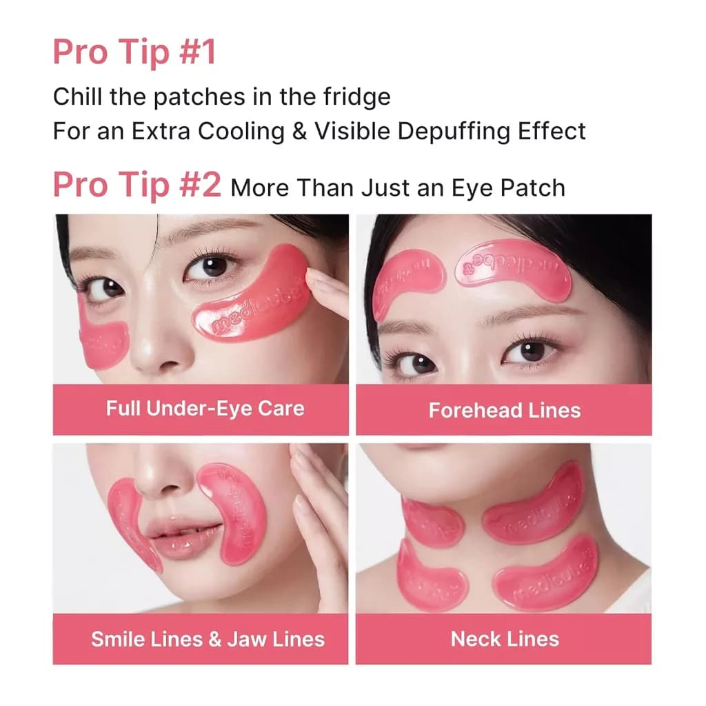 پچ زیر چشم ژلی مدی کیوب PDRN PINK COLLAGEN GELLY EYE MASK — تصویر ۶