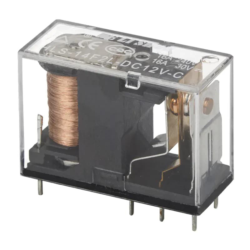 رله شیشه ای کتابی هلی شان 24 ولت 16 آمپر 8 پایه HELISHUN HLS-14F2L-DC24V-C — تصویر ۲