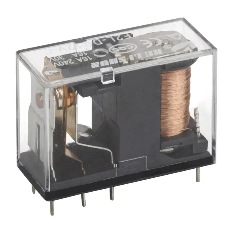 رله شیشه ای کتابی هلی شان 24 ولت 16 آمپر 8 پایه HELISHUN HLS-14F2L-DC24V-C — تصویر ۴