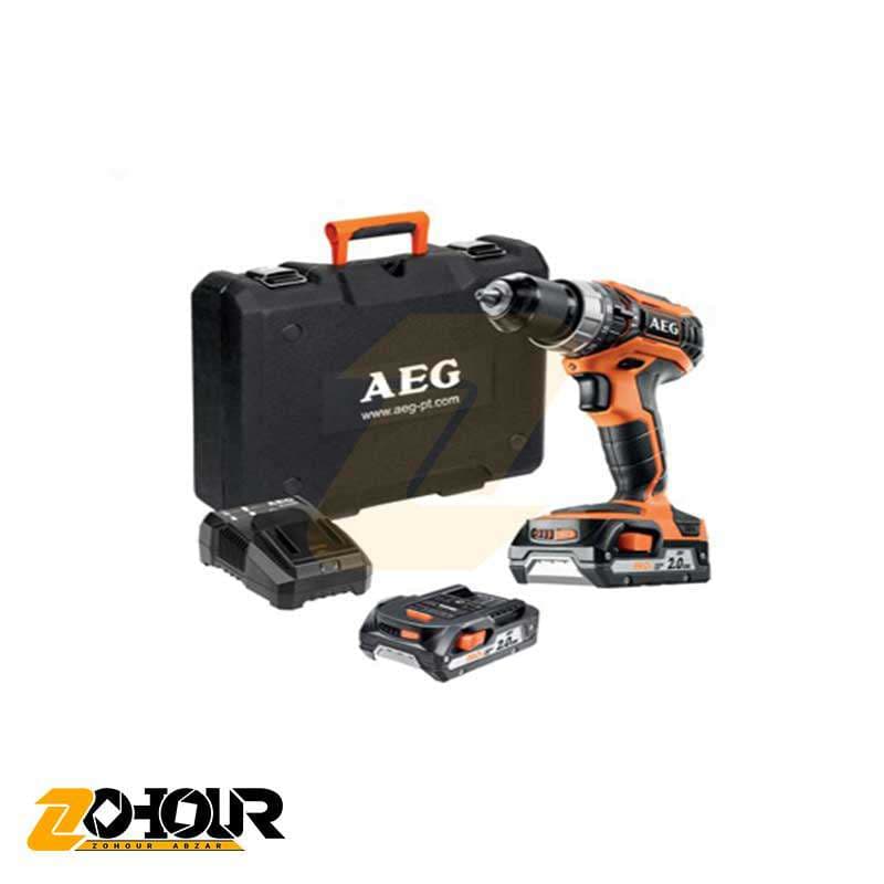 دریل شارژی چکشی 2 سرعته 18 ولت آاگ مدل AEG BSB18G4LI-202