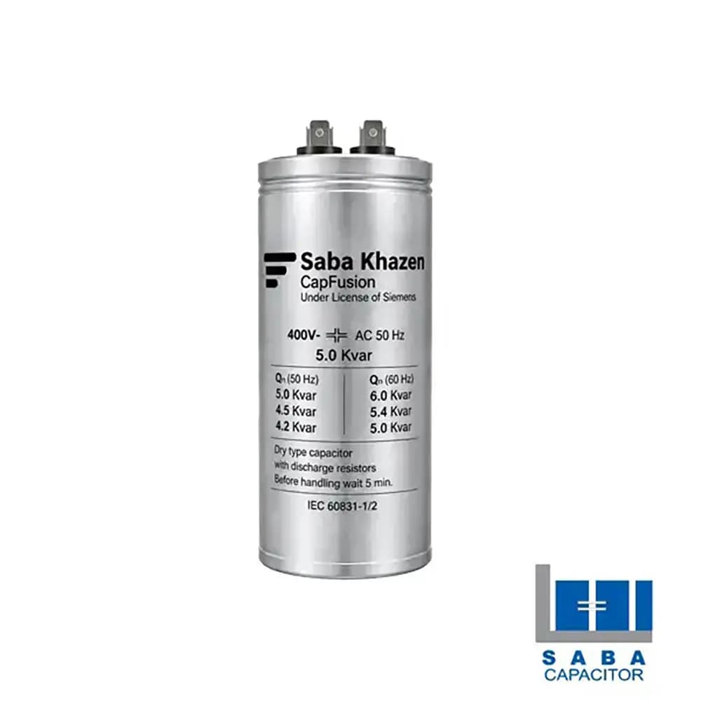 خازن 2.5 کیلووار رزینی 440 ولت صبا کد MKP440-D-2.5