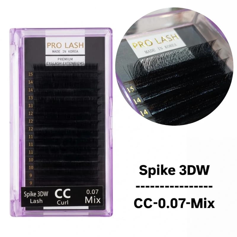 پالت مژه پرولش اسپایکی Pro Lash Spike 3DW 0.07 CC-Mix