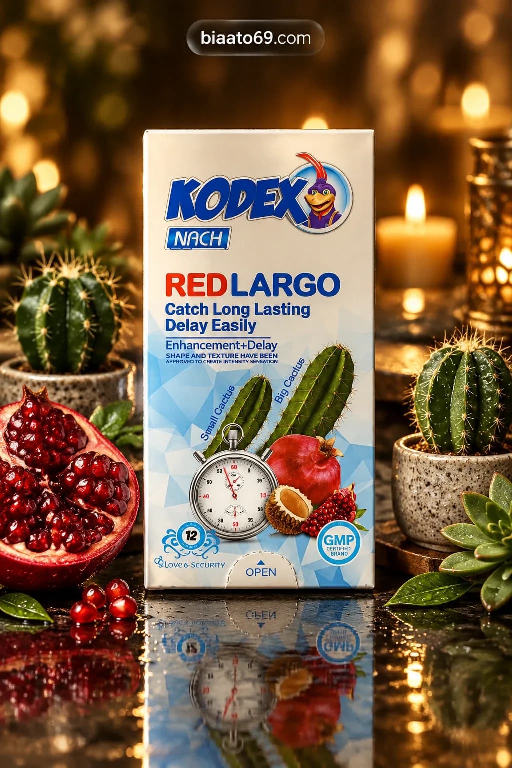 کاندوم رد لارگو کدکس مدل Red Largo (بسته ۱۲ عددی)