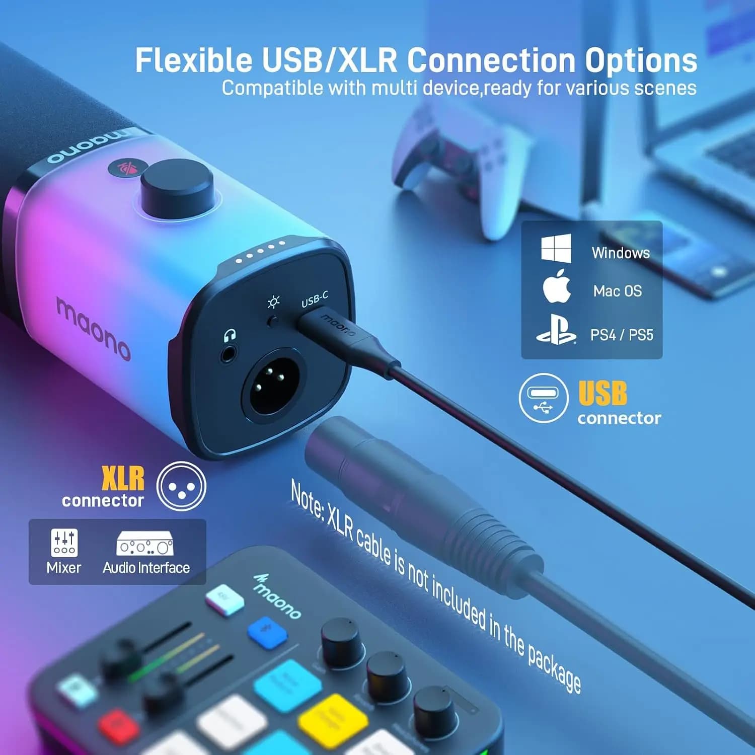 میکروفون Maono PD100X RGB — تصویر ۷