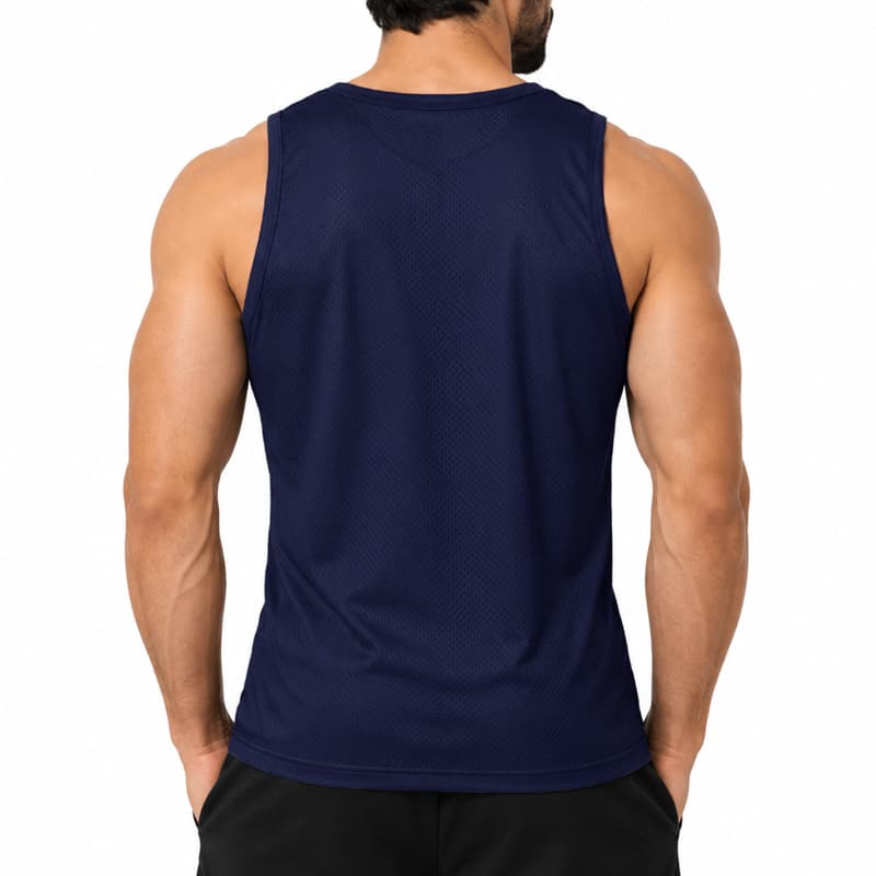 رکابی ورزشی مردانه نایک مدل DS-Dri Fit-5G0689 سرمه ای — تصویر ۳