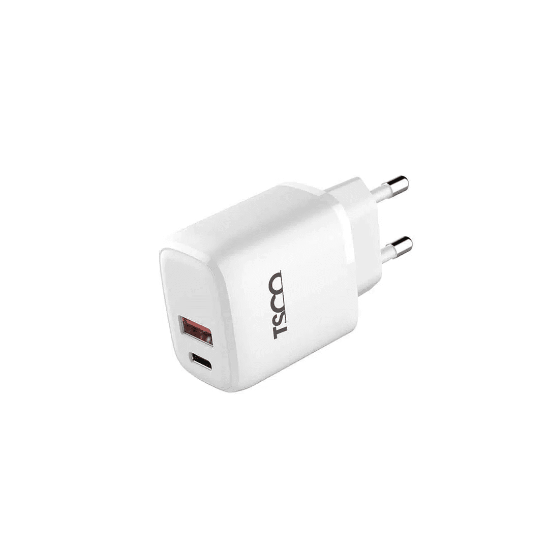 شارژر دیواری تسکو TSCO مدل TTC 65 با 2 پورت PD و QC3.0 (20 وات) — تصویر ۲