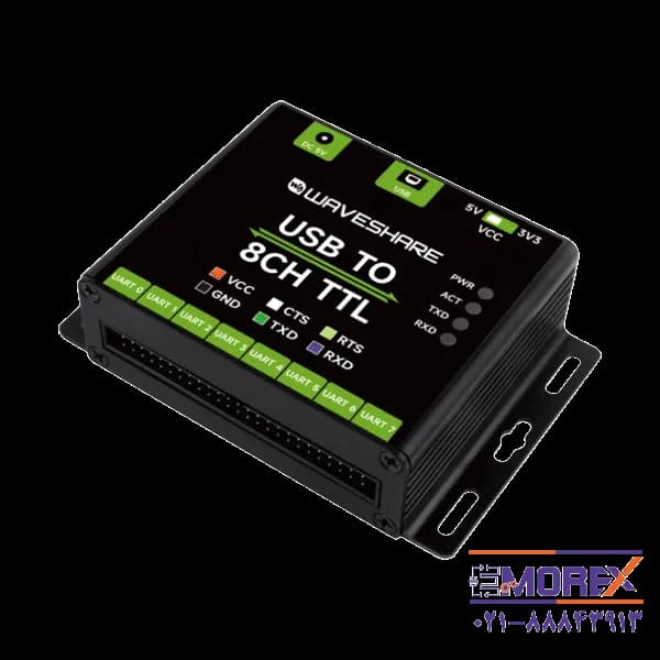 مبدل صنعتی ویوشیر | WAVESHARE مدل USB TO 8CH TTL