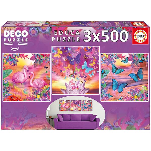 پازل 3×500 قطعه Educa طرح مناظر گرمسیری
