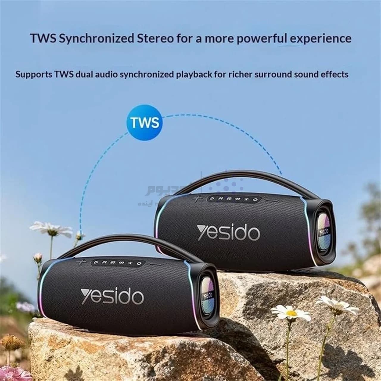 اسپیکر بی سیم Yesido ضد آب مدل مدل YSW46 220W – مشکی (گارانتی 18 ماهه تعویض نیکان همراه) — تصویر ۴