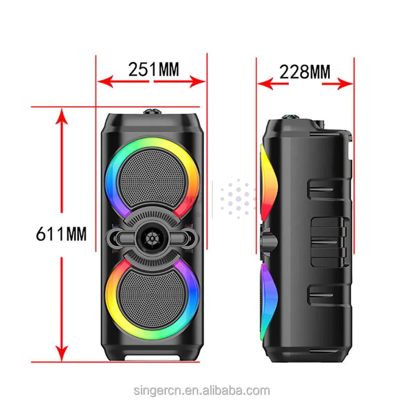 اسپیکر 20W بی سیم Sing-e مدل ZQS8285XW – مشکی — تصویر ۴