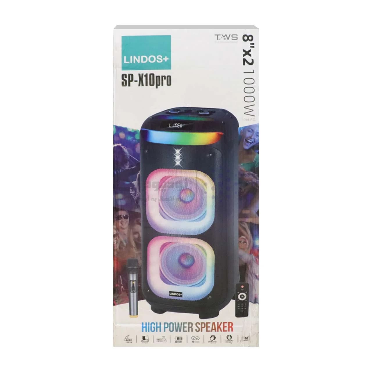 اسپیکر بی سیم +Lindos مدل SP-X10pro – مشکی (گارانتی تعویض یکساله شرکتی) — تصویر ۴