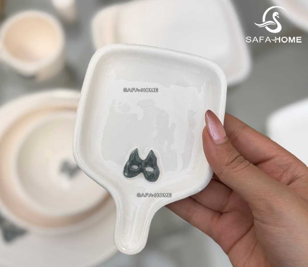 سرویس صبحانه خوری دوژان طرح پاپیون طوسی 25 پارچه — تصویر ۴