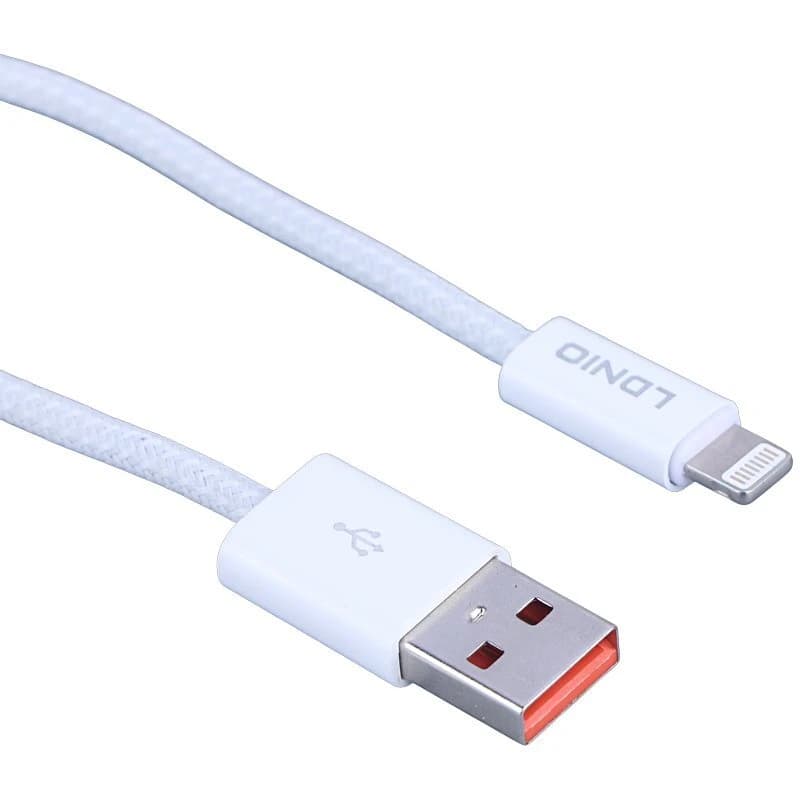 کابل کوتاه لایتنینگ فست شارژ 25 وات الدینیو LS901 طول 20 سانتی متر — تصویر ۴