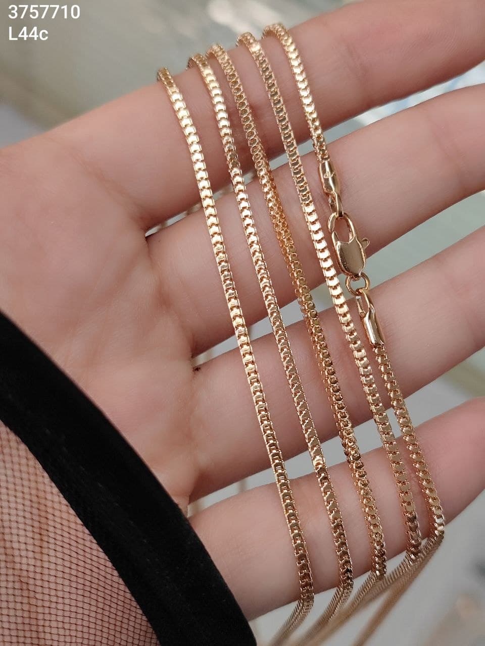 زنجیر بدلیجات بافت مکعبی مارک ژوپینگ طول 60 سانتی متر کیفیت عالی رنگ ثابت کد 1415270
