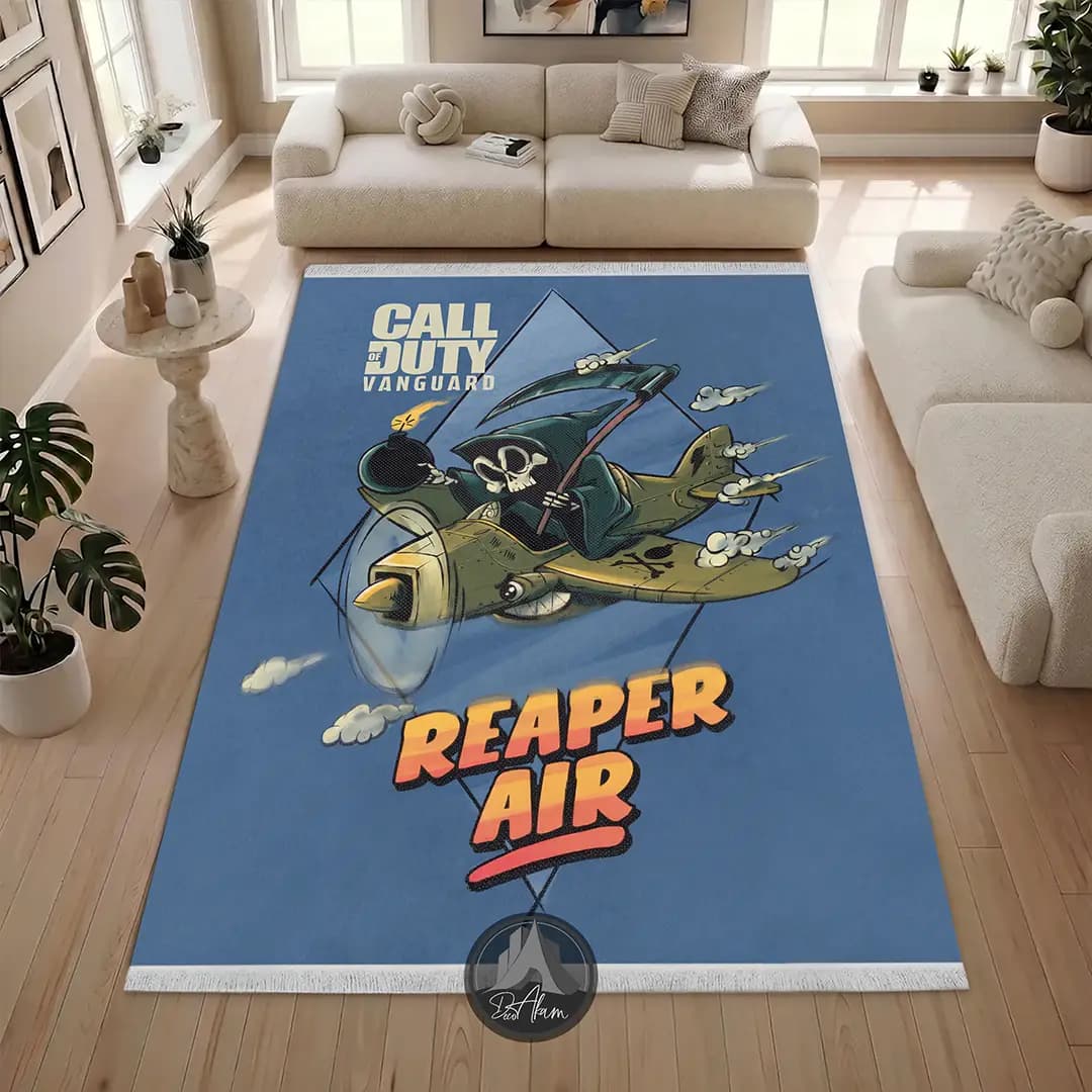 فرشینه کالاف دیوتی ونگارد طرح هواپیماهای جنگی Reaper Air کد DA-(7092) | فرش گیمینگ