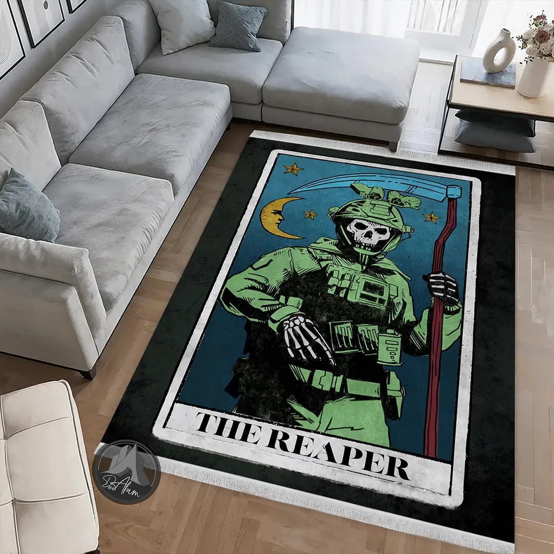 فرشینه کالاف دیوتی طرح ریپر The Reaper با داس کد DA-(7075) | فرش طرح کالاف دیوتی — تصویر ۶