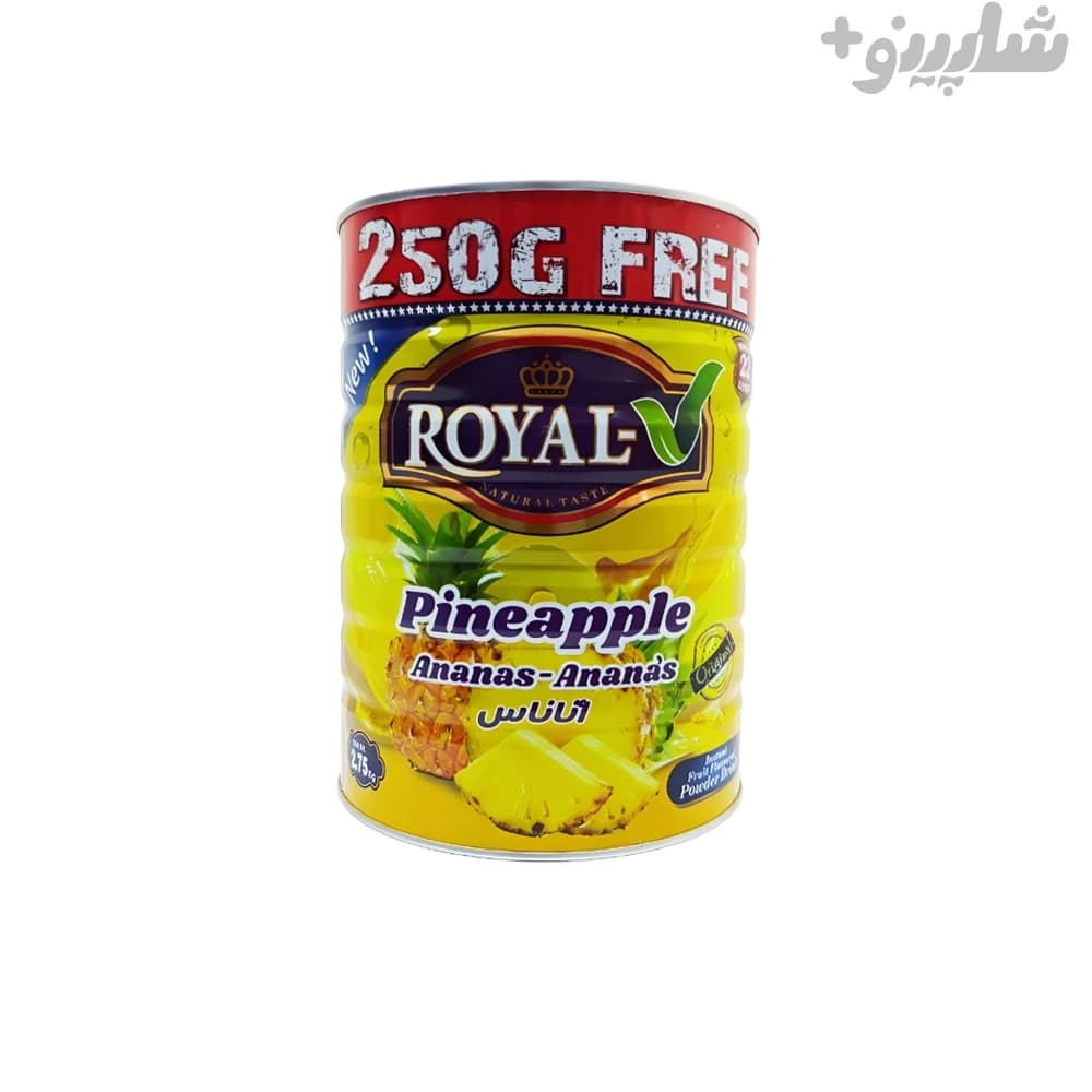 پودر شربت آناناس Royal رویال مدل Pineapple وزن ۲.۷۵ کیلوگرم