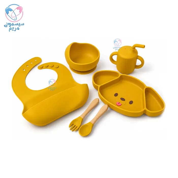 ست ظرف غذا 7 تیکه چسبان سیلیکونی اونلی بیبی Only Baby — تصویر ۵