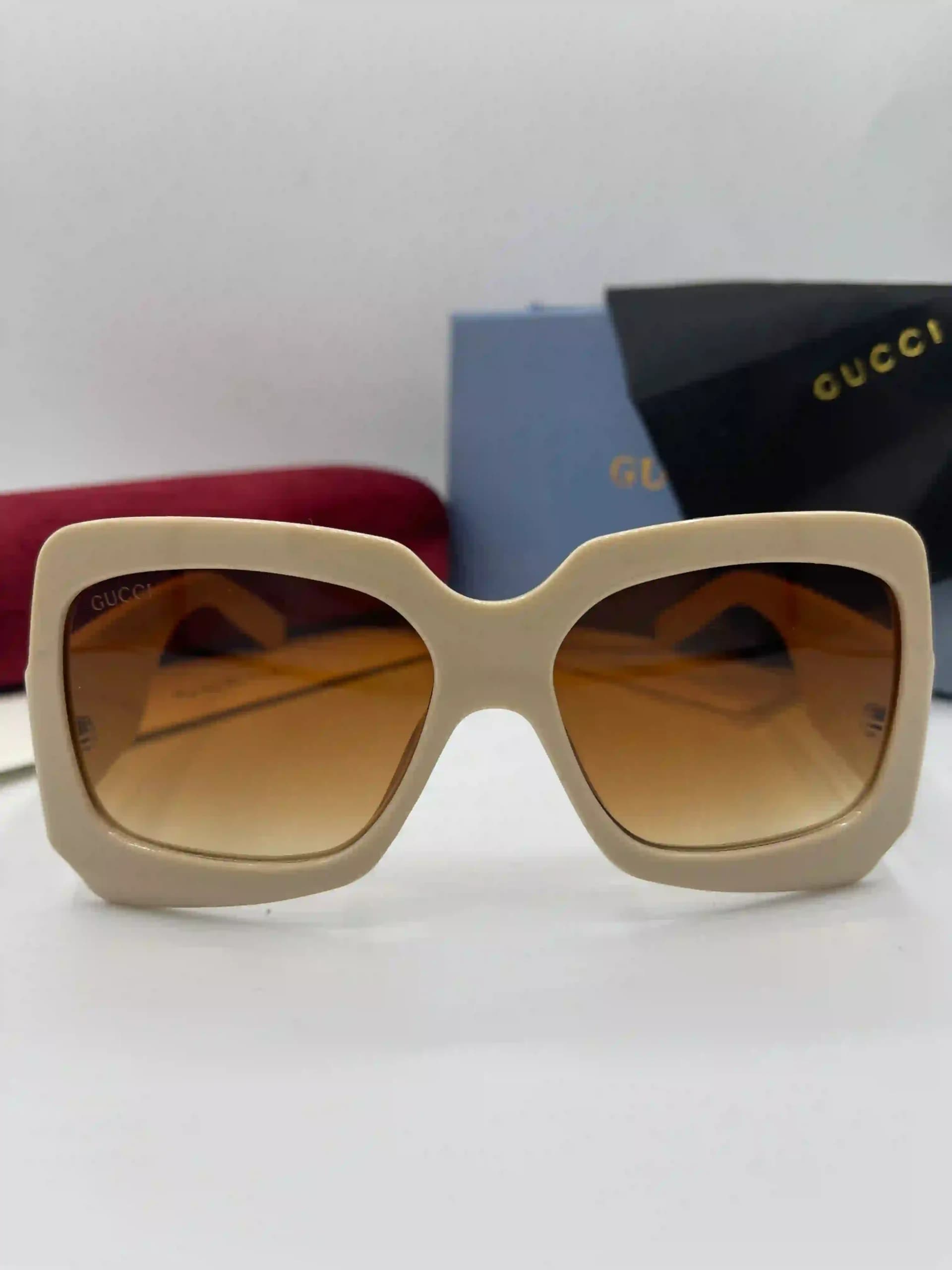 عینک آفتابی زنانه گوچی (Gucci) فریم پهن اورسایز ترند — تصویر ۸