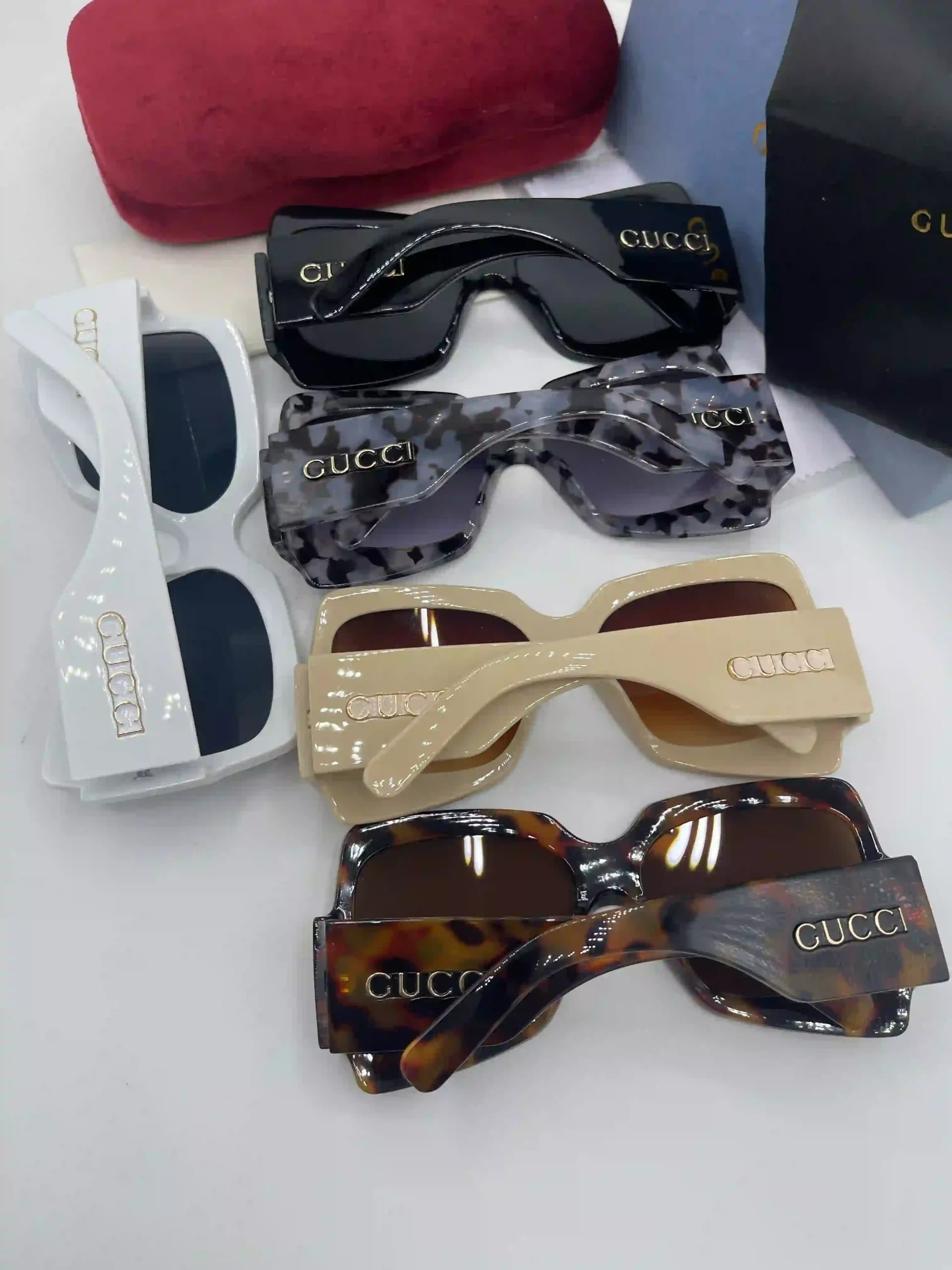 عینک آفتابی زنانه گوچی (Gucci) فریم پهن اورسایز ترند — تصویر ۲