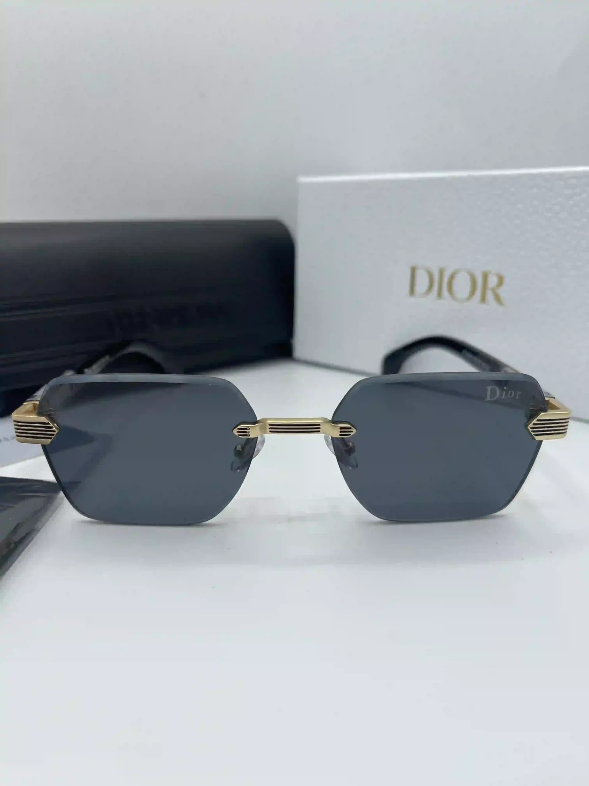 عینک آفتابی زنانه و مردانه دیور (Dior) بدون فریم چندضلعی گرادیانت — تصویر ۵