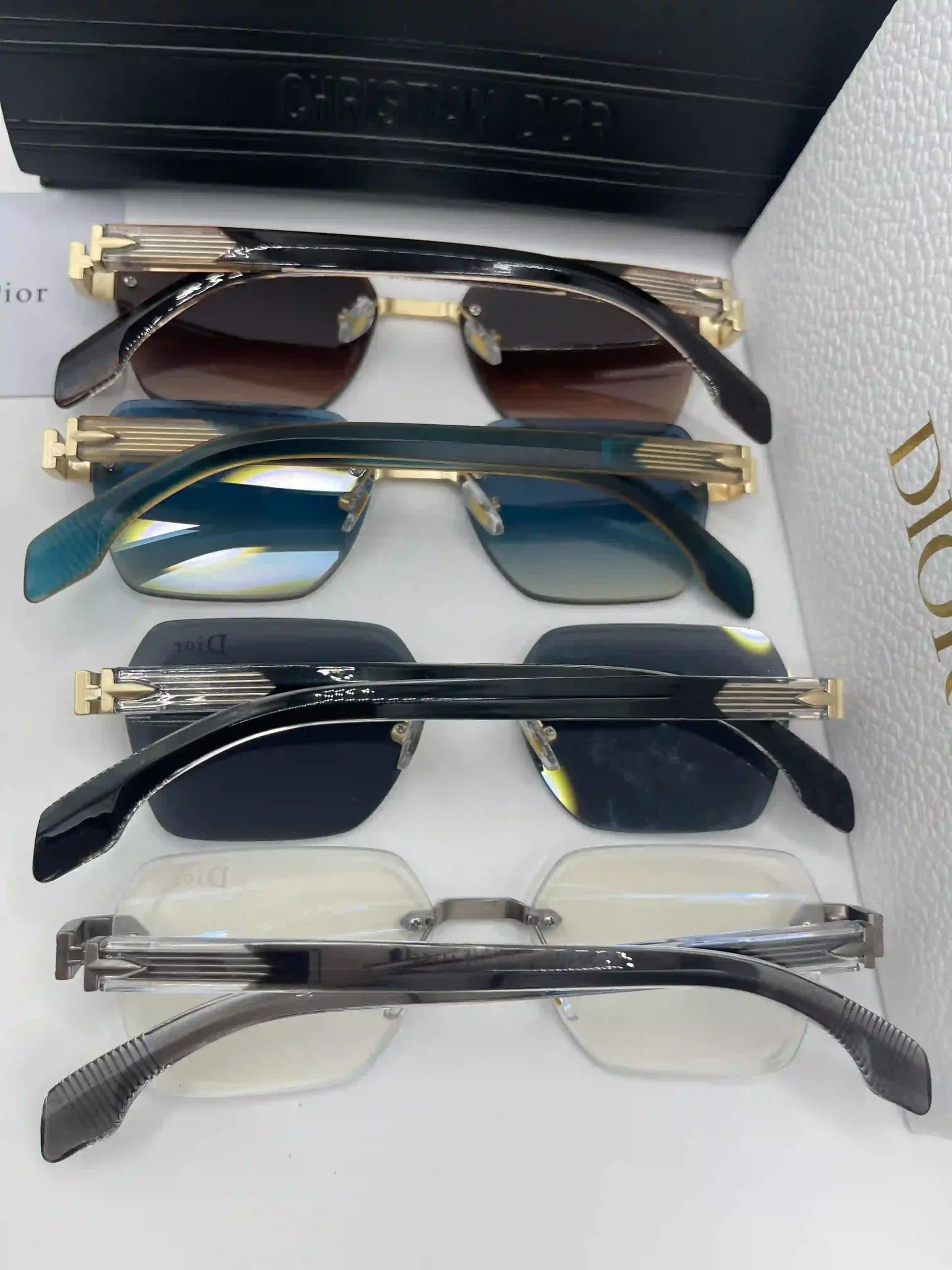 عینک آفتابی زنانه و مردانه دیور (Dior) بدون فریم چندضلعی گرادیانت — تصویر ۲
