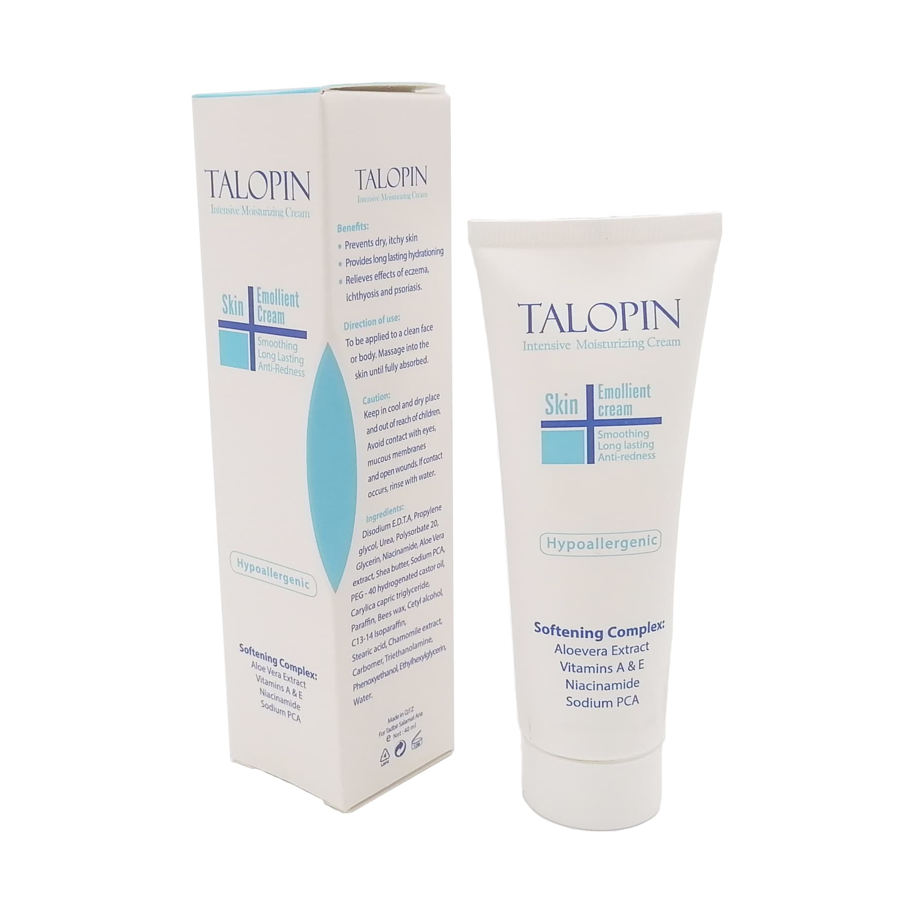مراقبت پوست کرم مرطوب کننده تالوپین مدل Skin Emollient حجم 40 میلی لیتر