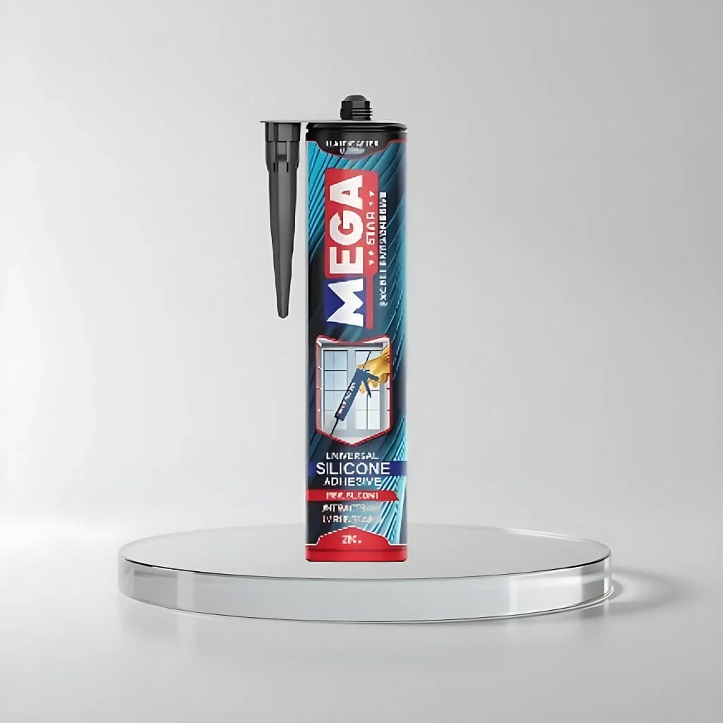 چسب سیلیکون 280 گرم بیرنگ(شفاف)مگا استار MEGA STAR