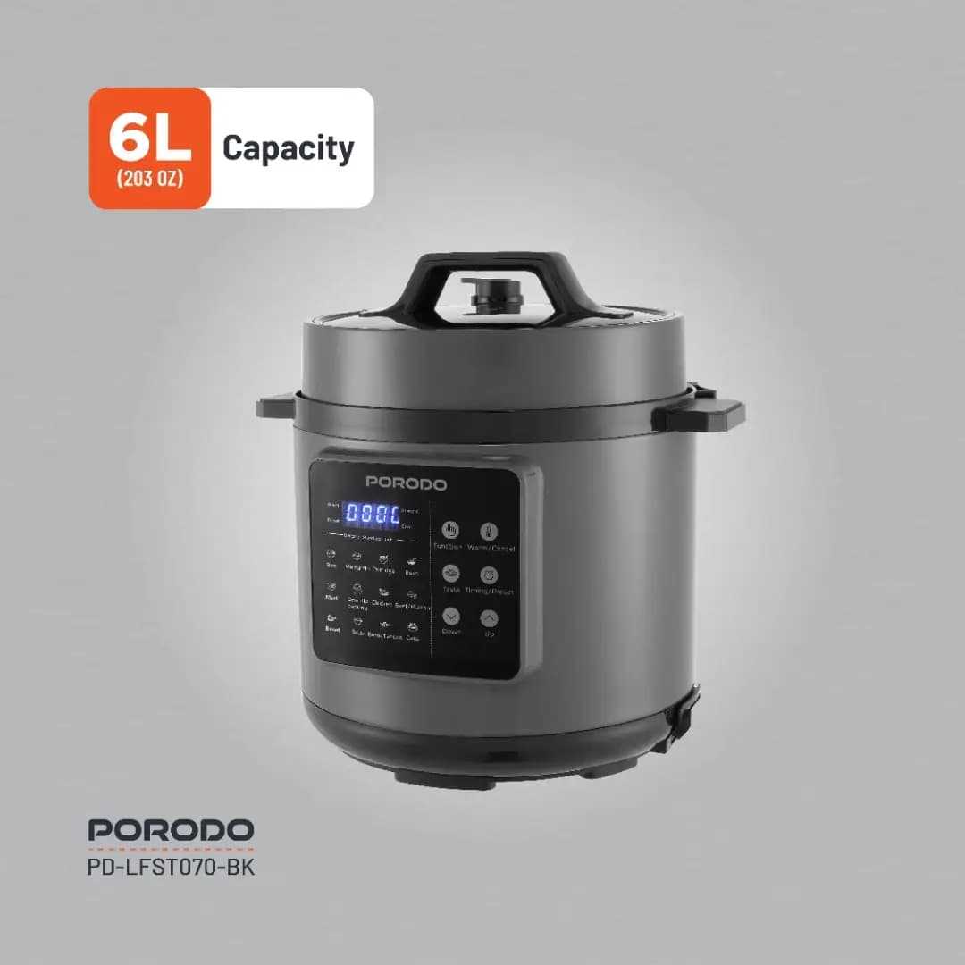مولتی کوکر و غذاساز پرودو مدل Porodo Lifestyle 1300W Multi-Cuisine Pressure Cooker — تصویر ۴